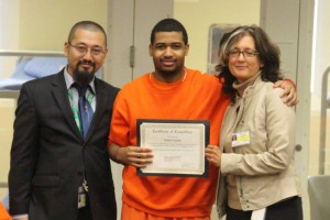 Robert receiving his certificate for completing his Kingian Nonviolence Training.